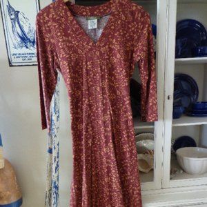 The Territory Ahead Tie-Back Dress Sz XS 3/4 Sleev